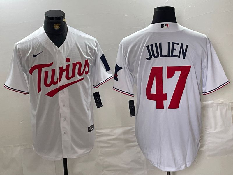 Men Minnesota Twins 47 Julien White 2024 Nike Game MLB Jersey style 2